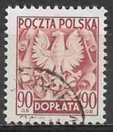 Poland 1953. Scott #J143 (U) Polish Eagle - Strafport