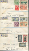 NOUVELLE-ZELANDE - N° 272 A 282 / 3 FDC RECOMMANDÉES DE WELLIGTON LE 1/4/1946 POUR LE CANADA - SUP - Covers & Documents