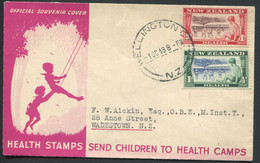 NOUVELLE-ZELANDE - N° 301 & 302 / FDC DE WELLIGTON LE 1/10/1948 POUR WADESTOWN - SUP - Covers & Documents