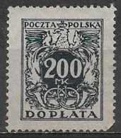 Poland 1923. Scott #J53 (M) Numeral Of Value - Strafport