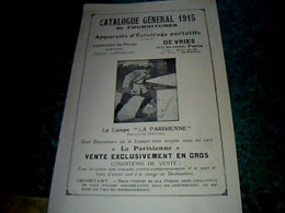 Vieux Papier Catalogue De 1915 éclairage Portatif De Vires La Parisienne Paris - Tickets - Vouchers