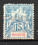 Col23 Mayotte N° 6 Neuf X MH Cote 15,50 Euro - Neufs