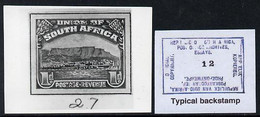 South Africa 1926-27 Issue B&W Photograph Of Original 1d Pictorial Essay Inscribed In English, Approximately Twice Stamp - Singapore (1959-...)