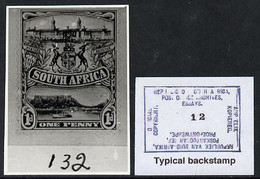 South Africa 1926-27 Issue B&W Photograph Of Original 1d Pictorial Essay Inscribed In English Approximately Twice Stamp- - Singapore (1959-...)