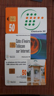 3 Phoneacrds Used Rare - Côte D'Ivoire