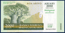 MADAGASCAR - MADAGASKAR 2000 ARIARY P-93 COMMEMORATIVE ACTION PLAN MAP 2012 UNC - Madagascar