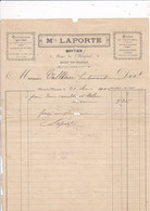 Facture 1900 M. Laporte, Bottier, 4 Rue De L'Hopital, Mont-de-Marsan - Uniformes