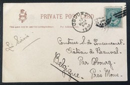 Canada 1906 De Montréal Vers Mons-Comtesse De Goussencourt Château De Beauval (1127) - Lettres & Documents