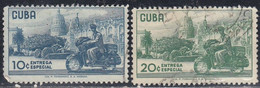 Cuba, Scott #E24-E25, Used, View Of Havana And Messenger, Issued 1958 - Express Delivery Stamps