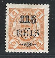 Portugal Zambezia Mozambique 1903 "D. Carlos I" 115r S/ 5r Condition MH OG #33 - Zambèze