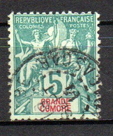 Col23 Grande Comores N° 4 Oblitéré Cote 6,00 Euro - Oblitérés