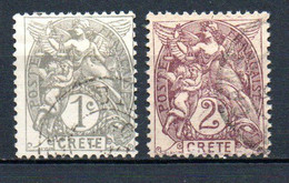 Col23 Crete N° 1 & 2 Oblitéré Cote 5,00 Euro - Used Stamps