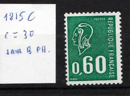 N°1815 C Absence De Bande Phosphorescente - 1971-76 Marianne (Béquet)