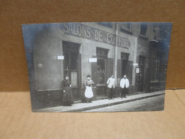 SALON DE COIFFURE Carte Photo Devanture LYON Ou Environs Animation - Te Identificeren