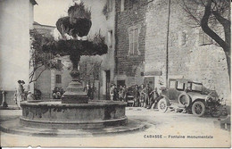 Cabasse Fontaine Monumentale Voiture  Carte En  Bon Etat - Altri Comuni