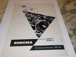 ANCIENNE PUBLICITE TURBO REACTEURS DE SNECMA  1963 - Publicidad