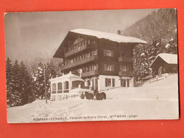 FLB-17 Crans-Montana Vermala  Pension Du Grand Chalet, Mmw MIEW Sepia. RUEDI 2116. Circulé Vers La Grèce, Timbre Manque - Crans-Montana