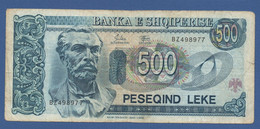 ALBANIA - P.57 –  500 LEKE 1994 Circulated  Serie BZ498977 - Albanië