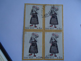GREECE  USED STAMPS BLOCK OF 4  COSTUMES - Nuevos