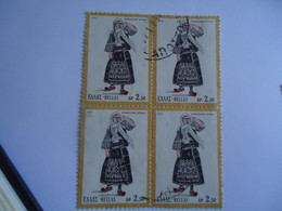 GREECE  USED STAMPS BLOCK OF 4  COSTUMES - Ongebruikt