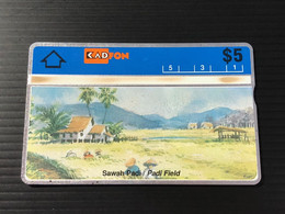 MINT Malaysia Telekom UNIPHONEKAD KADFON Phonecard - Sawah Padi/Padi Field, Set Of 1 Mint Card - Malaysia