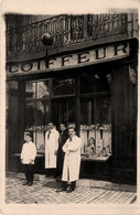 Beaumont Sur Oise * Carte Photo * Devanture Façade Coiffeur CARTIER * Salon De Coiffure - Beaumont Sur Oise