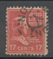 Etats Unis - Vereinigte Staaten - USA 1938 Y&T N°387 - Michel N°429 (o) - 17c A Johnson - Oblitérés