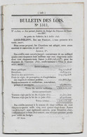 Bulletin Des Lois 1311 1846 Budget Des Dépenses 1847/Suppression De La Taxe Décime Sur Les Lettres/Roess Strasbourg - Décrets & Lois