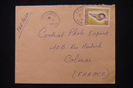 COMORES - Enveloppe De Dzaoudzi Pour Colmar En 1964, Affranchissement Coquillage - L 106875 - Lettres & Documents