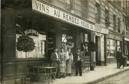 Levallois Perret * Carte Photo * Devanture " Au Rendez Vous Du Dépôt " , Marchand Vins Et Café , Maison GUIDET - Levallois Perret