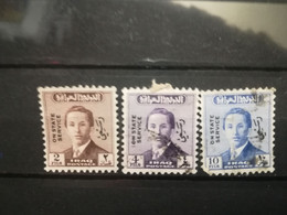 FRANCOBOLLI STAMPS IRAQ 1955 SERIE KING FAISAL II RE SERVICE TIMBRI UFFICIALI OFFICIAL OBLITERE' - Iraq