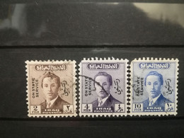 FRANCOBOLLI STAMPS IRAQ 1955 SERIE KING FAISAL II RE SERVICE TIMBRI UFFICIALI OFFICIAL OBLITERE' - Iraq