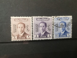 FRANCOBOLLI STAMPS IRAQ 1955 SERIE KING FAISAL II RE SERVICE TIMBRI UFFICIALI OFFICIAL OBLITERE' - Iraq