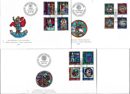 3145a: Schweiz Pro Patria- Kunsthandwerk I-III Aus 1968- 1970, Schöne Kunstmalereien FDCs - Verres & Vitraux