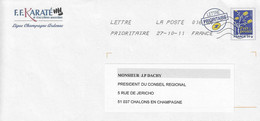 2011 Fédération Française De Karaté, Ligue De Champagne-Ardennes: Entier Postal PAP - Sin Clasificación