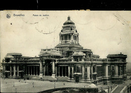 CP ( Palais De Justice Bruxelles SANS échafaudages)  Obl. BXL - 1 G -  1912 - Landelijks Post