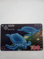 THAILANDE TORTUE TURTTLE 100U UT - Turtles