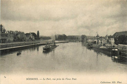 St Quentin * Le Port Pris Du Vieux Pont * Péniche Batellerie - Soissons