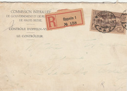 RACCOMANDATA 1921 HAUTE SILESIE OPPELN (RY750 - Brieven En Documenten