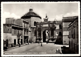 Marsala Piazza Goffredo Mameli Porta Garibaldi, Cartolina Viaggiata - Marsala