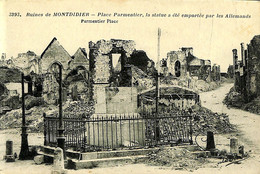 034 681 - CPA - France 80) Somme - Ruines De Montdidier - Place Parmentier - Montdidier