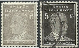 Turkey; 1940 4th Ataturk Issue 5 K. "Abklatsch" ERROR - Oblitérés