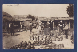 CPA Serbie Skopje Carte Photo Serbia Marché Market Circulé - Servië