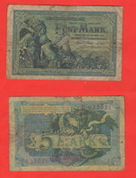 5 Mark 1904 Deutsche Reischsbanknote Germany Fünf Mark Germania - 5 Mark