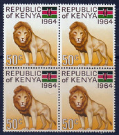 KENYA - Lion, Drapeau - 4 Tb Y&T N° 17  - 1964 - MNH - Kenya (1963-...)