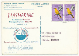 BECHUANALAND - Carte Postale Publicitaire "PLASMARINE" - 3/12/1955 - 1885-1964 Bechuanaland Protectorate