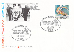 Germany Cover 1992 Curling WM Garmisch Posted Garmisch-Partenkirchen 1 1992 (DD29-10) - Inverno