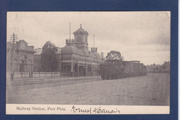 CPA Australie Port Pirie Train Gare Chemin De Fer Circulé - Otros & Sin Clasificación