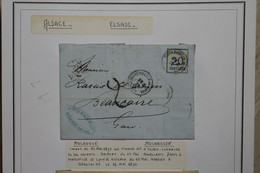 AB8 ELSASS ALSACE BELLE LETTRE   1871  MULHOUSE POUR BEAUCAIRE + + AFFRANCH. PLAISANT - Autres & Non Classés