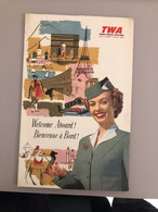 TWA - TRANS WORLD AIRLINES / AIR ROUTES IN THE UNITED STATES 1956 - Manuels